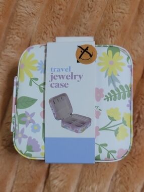 Floral Travel Jewelry Case - White, Yellow, Green, Purple, Pink
